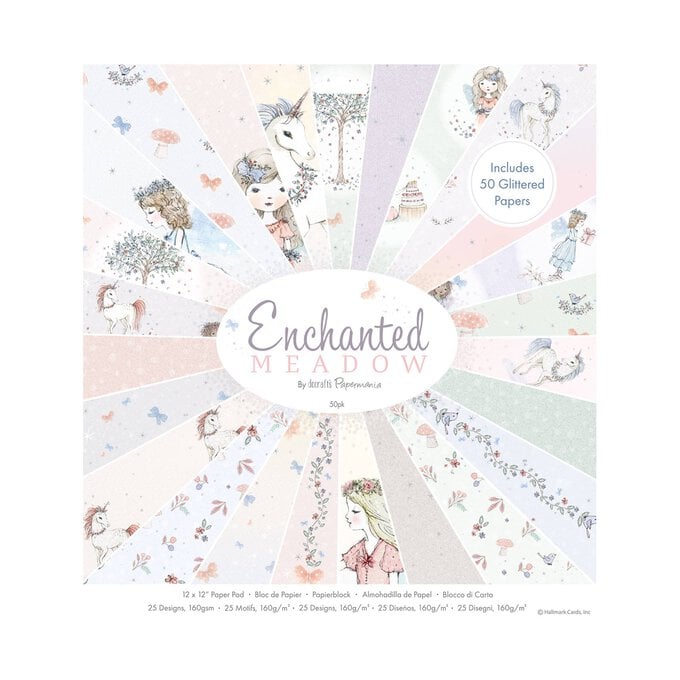 Papermania Enchanted Meadow Paper Pad 12 x 12 Inches 50 Sheets image number 1