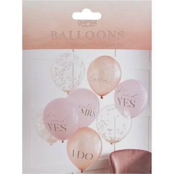 Ginger Ray Slogan and Confetti Hen Party Balloons 8 Pack image number 3