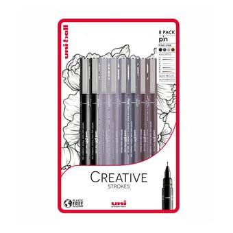 Uni-ball PIN Creative Strokes Fineliners 8 Pack image number 2