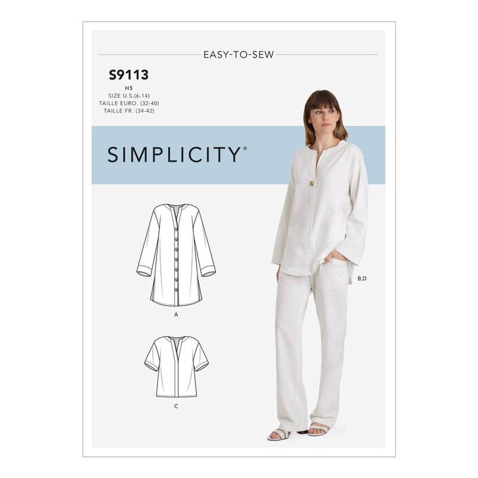 Simplicity Women’s Tunic and Trousers Sewing Pattern S9113 image number 1