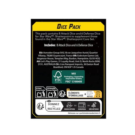 Star Wars: Shatterpoint Dice Pack image number 4