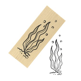 Seaweed Wooden Stamp 2.5cm x 6.3cm