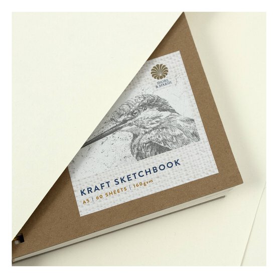 Shore & Marsh Portrait Kraft Sketchbook A5 60 Sheets image number 2
