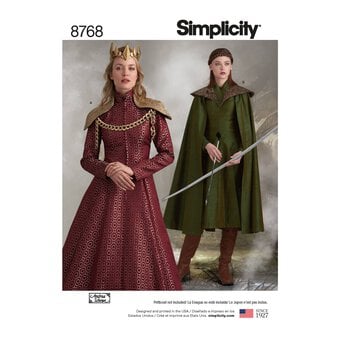 Simplicity Fantasy Costume Sewing Pattern 8768 (6-14)