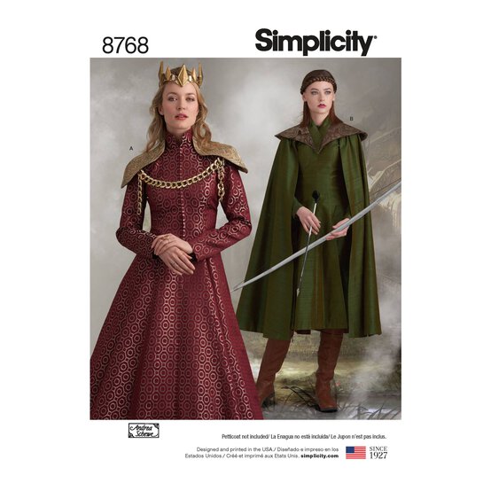 Simplicity Fantasy Costume Sewing Pattern 8768 (6-14) image number 1