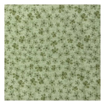 Bluebell Hollow Lime Blender Cotton Fabric by the Metre