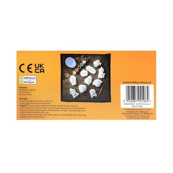 Paint Your Own Ceramic Halloween Figures Kit 10 Pack image number 4