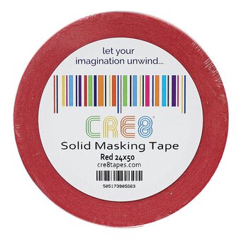 Red Solid Masking Tape 24mm x 50m