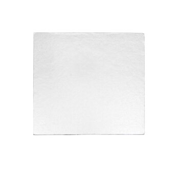 Silver Square Double Thick Card Cake Board 6 Inches