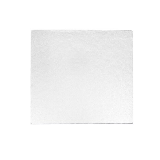 Silver Square Double Thick Card Cake Board 6 Inches image number 1