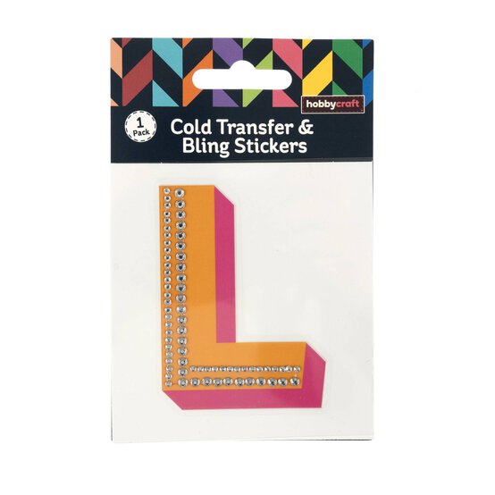 Cold Transfer and Bling Letter L Sticker Set image number 1