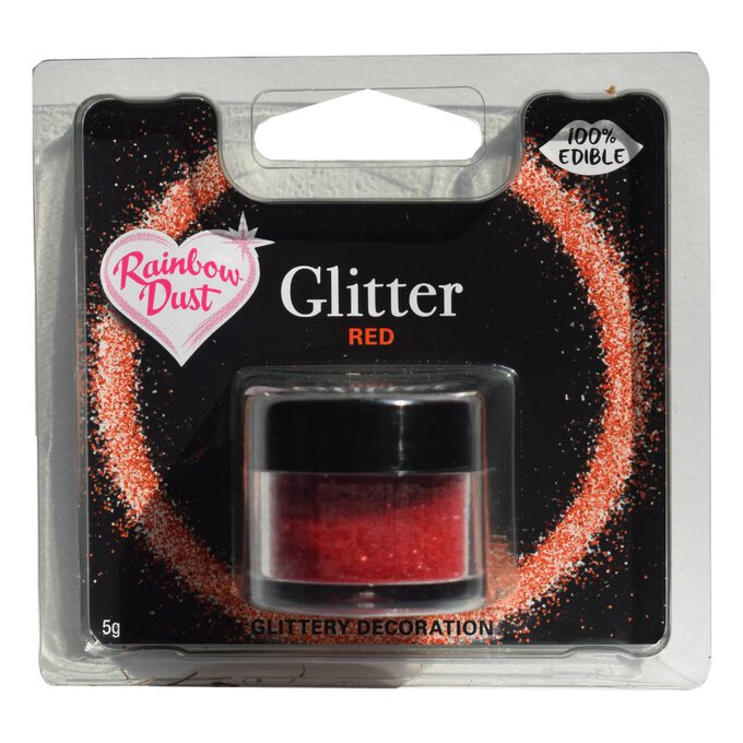 Rainbow Dust Red Edible Glitter 5g