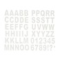 White Foil Chipboard Alphabet Stickers  image number 1