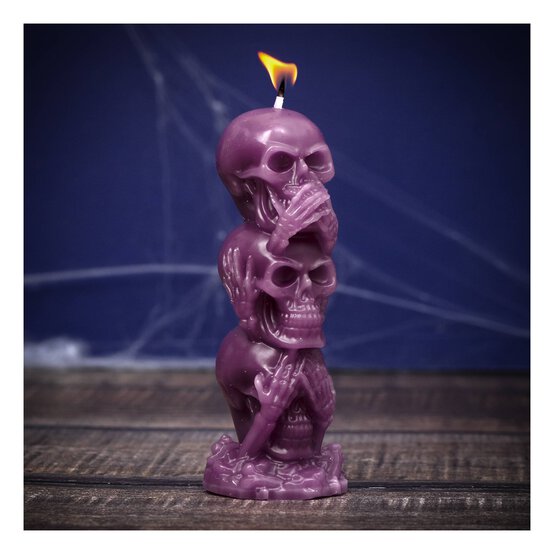Purple Skull Candle image number 1