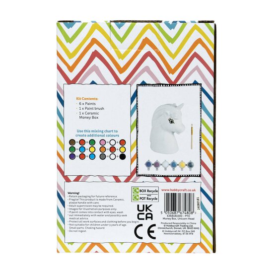 Paint Your Own Unicorn Head Money Box image number 9