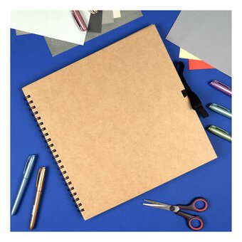Spiral Bound Kraft Scrapbook 12 x 12 Inches