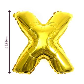 Gold Foil Letter X Balloon