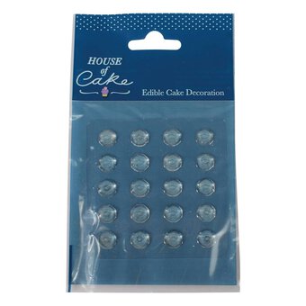 Clear Edible Diamond Jelly Studs 20 Pack
