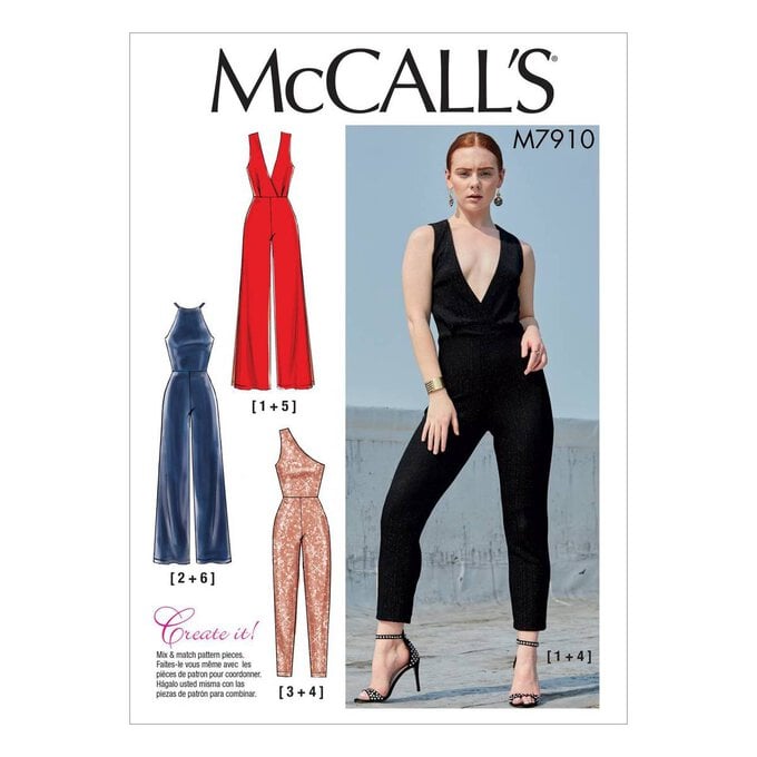 McCall’s Women’s Jumpsuits Sewing Pattern M7910 (6-14) image number 1