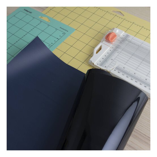 Black PU Iron-On Vinyl 12 x 24 Inches image number 7