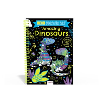 Dinosaur Neon Scratch Art Book