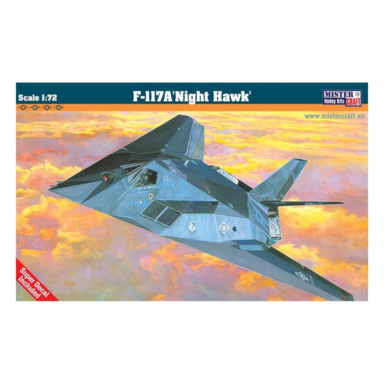 Mistercraft F-117A Night Hawk Model Kit 1:72 33X20.5x4.5cm