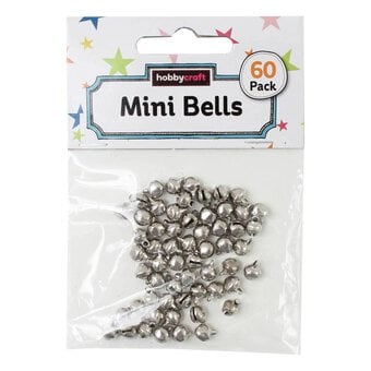 Mini Silver Jingle Bells 60 Pack image number 2