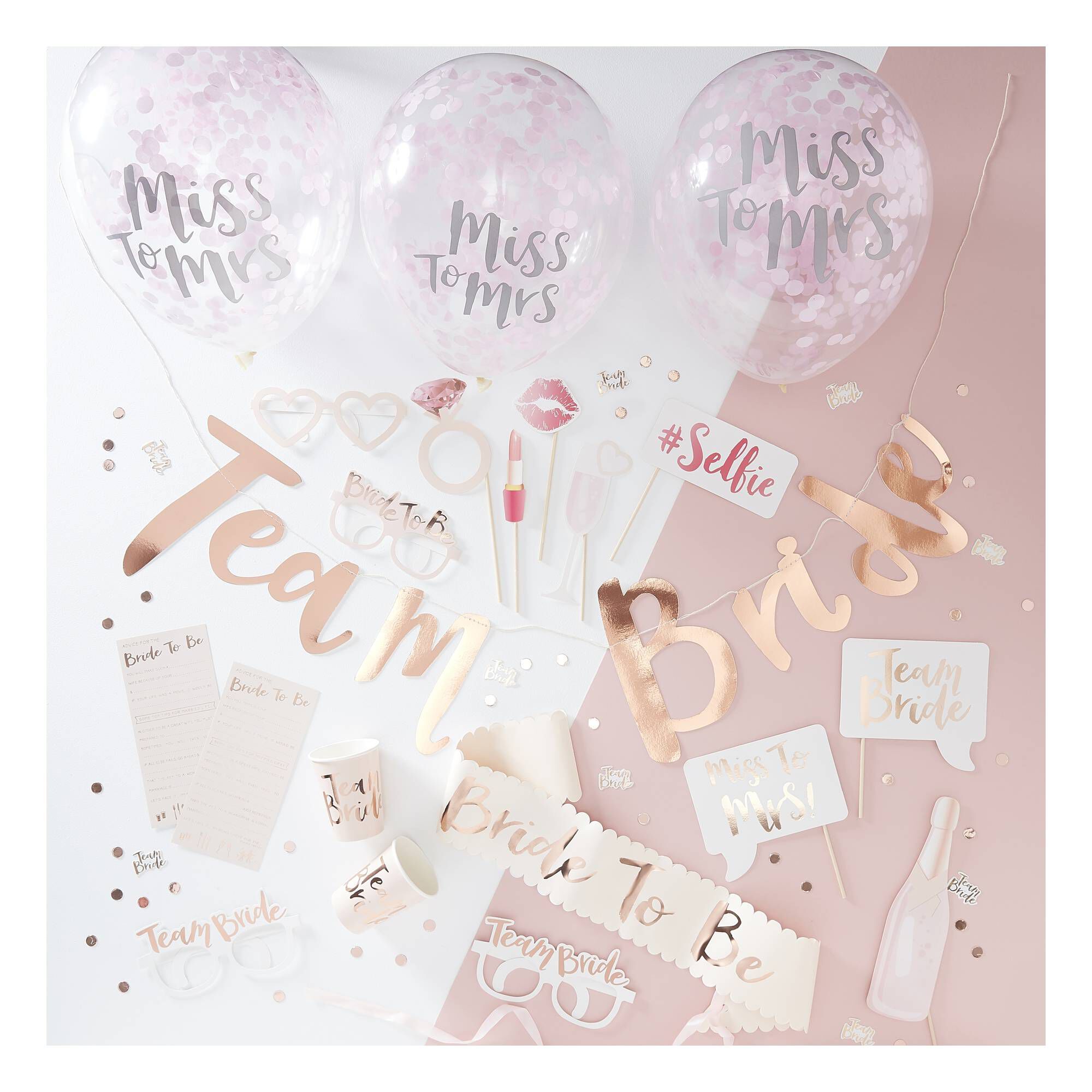 Ginger Ray Rose Gold Hen Party in a Box Hobbycraft