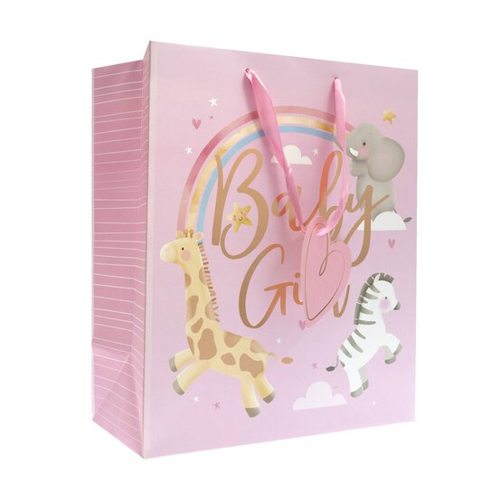Baby Girl Gift Bag 26.5cm x 33cm  image number 1