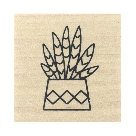 Aloe Vera Wooden Stamp 3.8cm x 3.8cm image number 3
