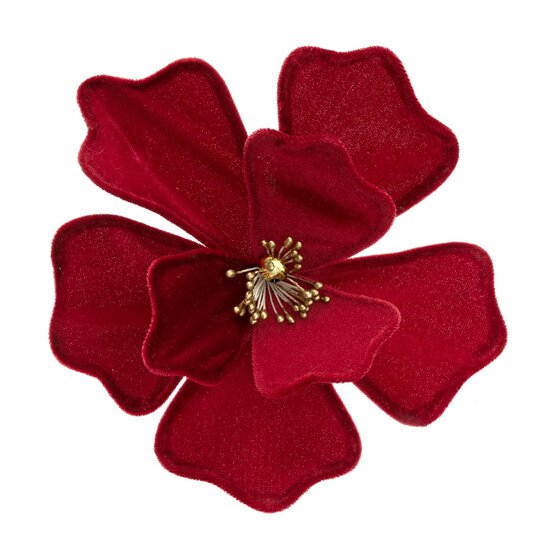 Red Flower Clip 18cm image number 1