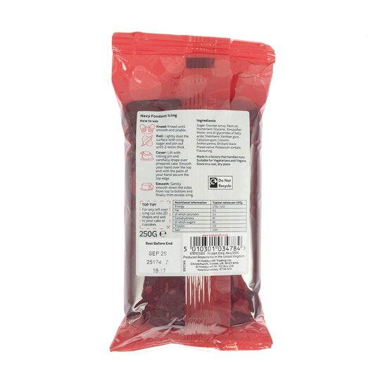 Navy Fondant Icing 250g image number 2