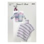 James C Brett Baby Marble DK Cardigan and Blanket Pattern JB565 image number 1