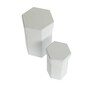 White Mache Hexagon Nesting Boxes 2 Pack image number 3