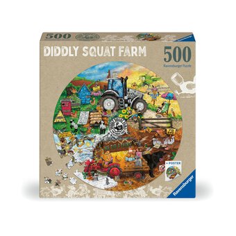 Ravensburger Diddly Squat Farm Circular Jigsaw Puzzle 500 Pieces