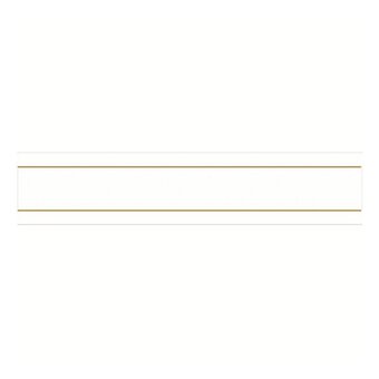 White Organza Gold Satin-Edged Ribbon 25mm x 4m