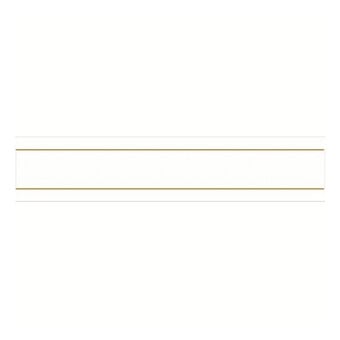 White Organza Gold Satin-Edged Ribbon 25mm x 4m