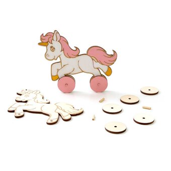 Make Your Own Wooden Unicorn Racer 2 Pack