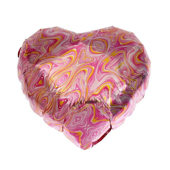 Large Pink Marble Foil Balloon image number 1