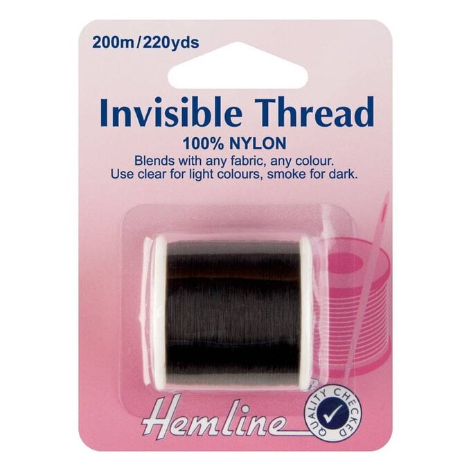Hemline Smoke Nylon Invisible Thread 200m image number 1