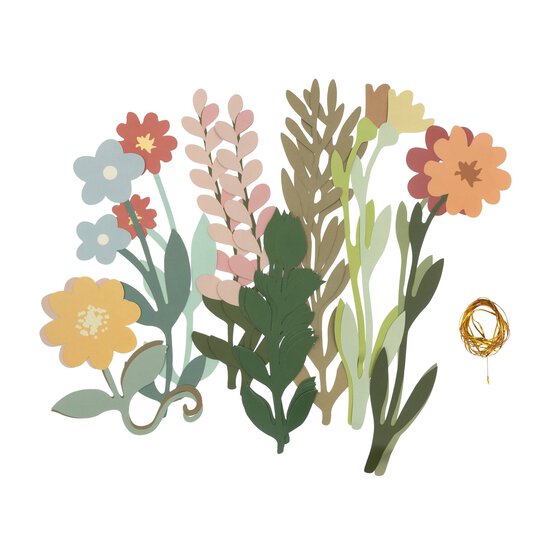 Floral Hanging Decorations 18 Pieces image number 2