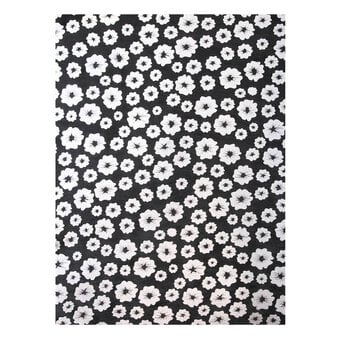 Black Metallic Spot Foam Sheet 22.5cm x 30cm