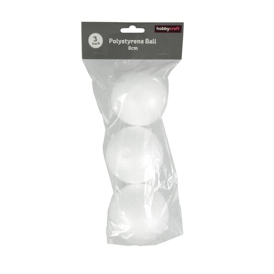 Polystyrene Balls 8cm 3 Pack image number 4