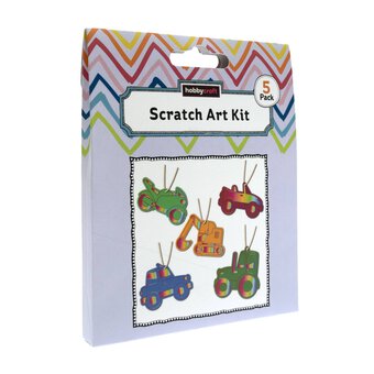 Transport Scratch Art Kit 5 Pack