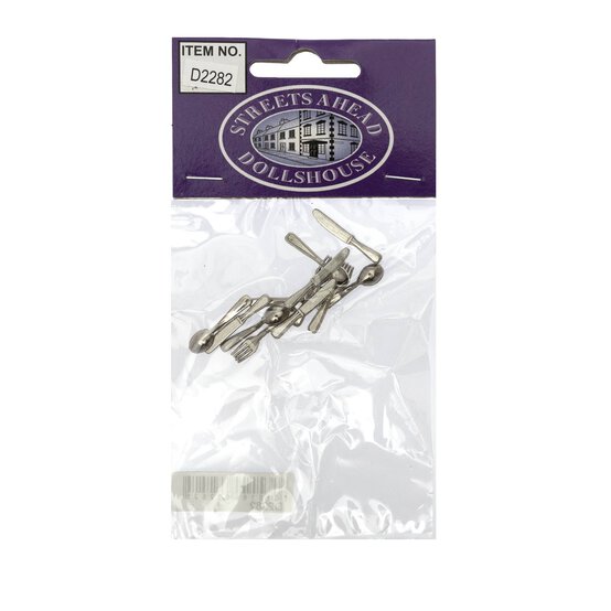 Doll&rsquo;s House Silver Plated Cutlery 12 Pieces image number 4