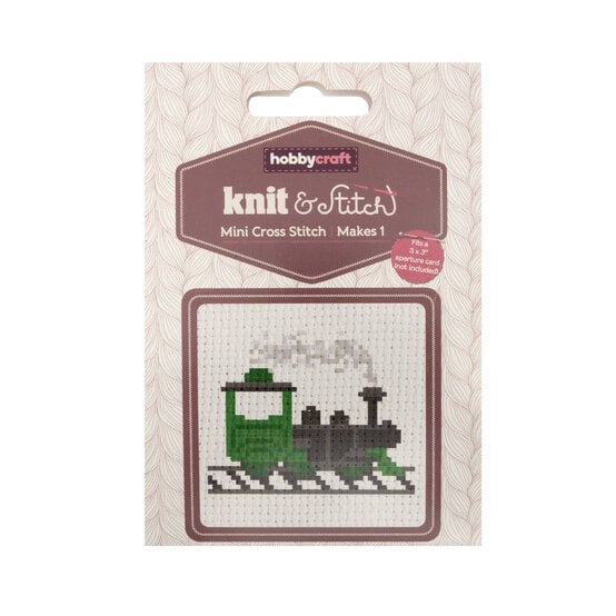 Mini Green Train Cross Stitch Kit image number 4