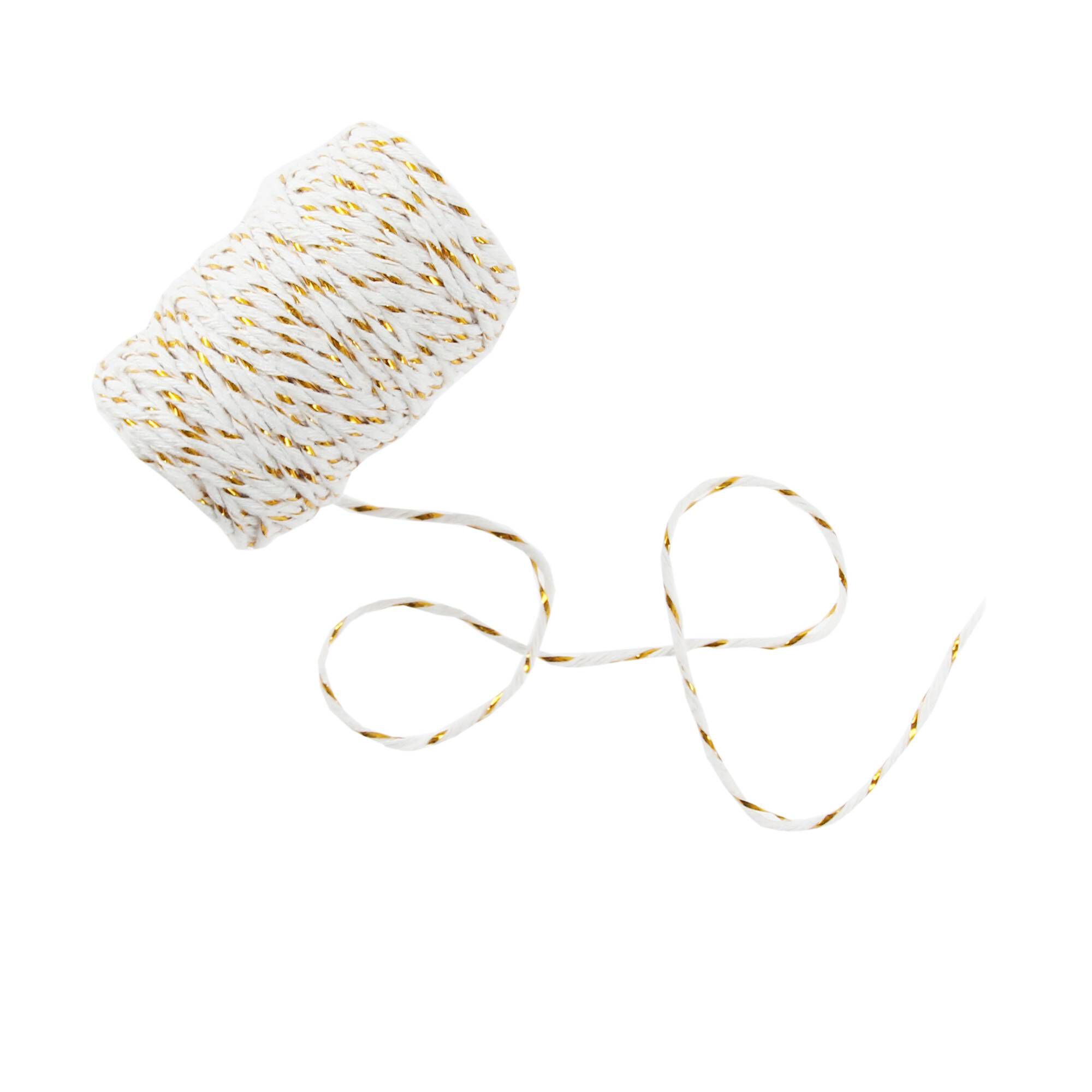 White and Gold Twine 27m Hobbycraft