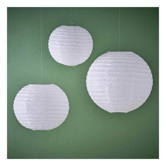 White Paper Lanterns 3 Pack image number 2
