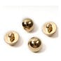 Hemline Gold Metal Dome Button 4 Pack image number 1