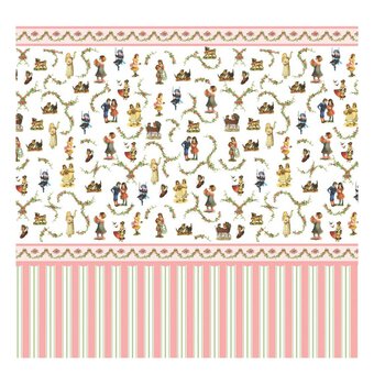 Doll&rsquo;s House Victorian Nursery Wallpaper 42cm x 60cm